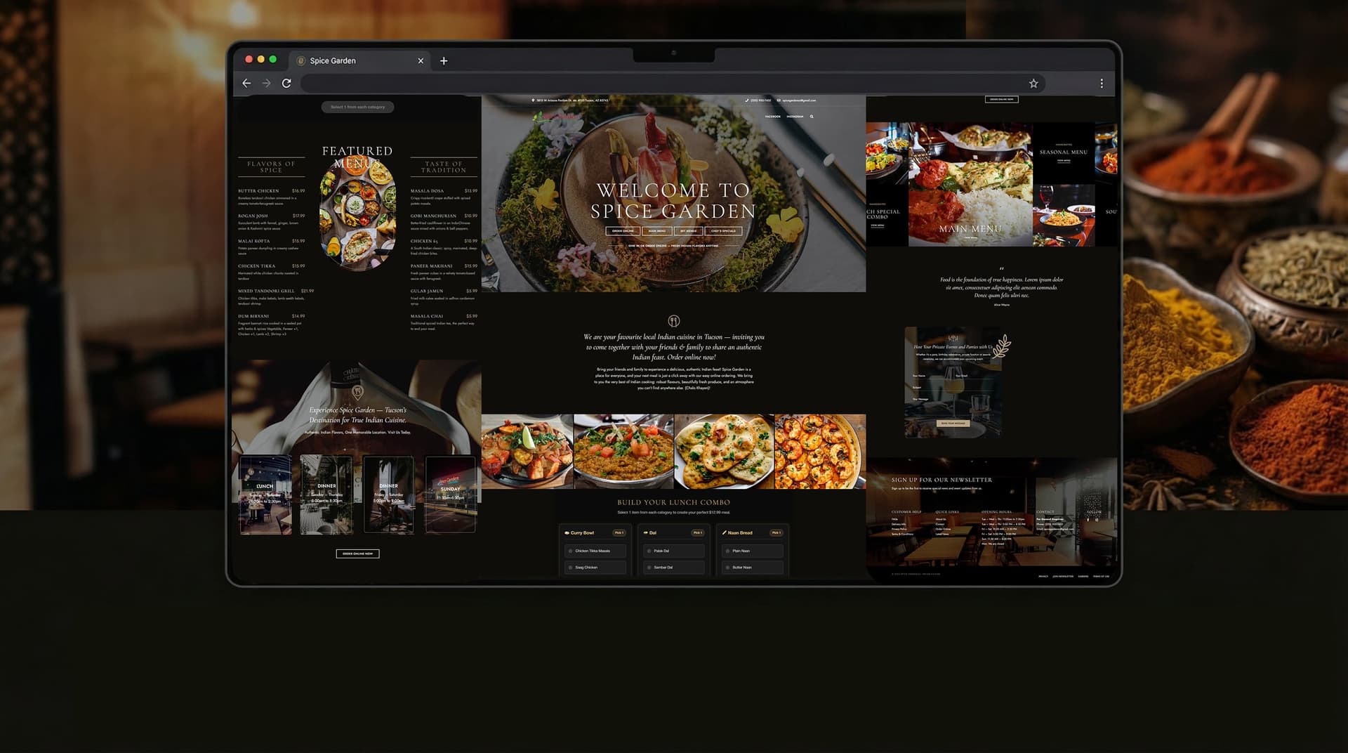 Full Website Design & Development for Spice Garden